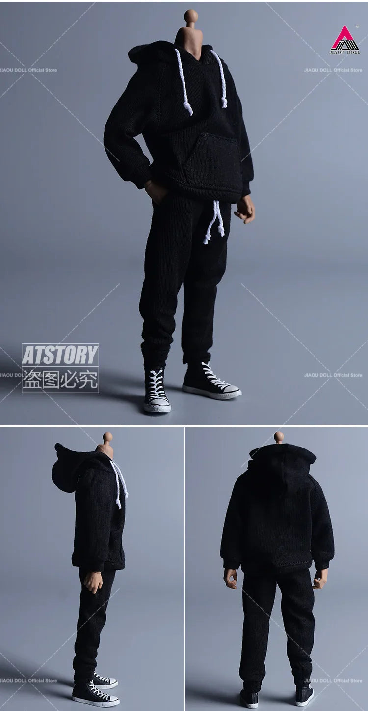 ATSTORY 1/12 Scale Hoodie & Pants Set — Male Clothes for 6" Soldier TBL SHF Action Figures & Dolls