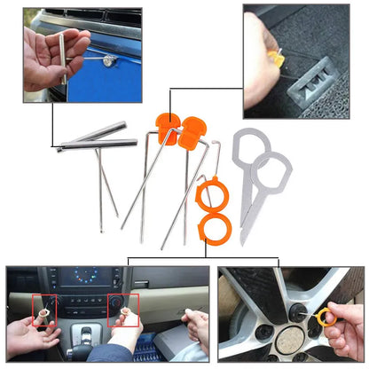 Multiple Car Hand Tool - Plastic Pry Bar Set for Car Audio and Interior Disassembly - Door Panel Removal, Interior Clip, and Rocker Crowbar Kit