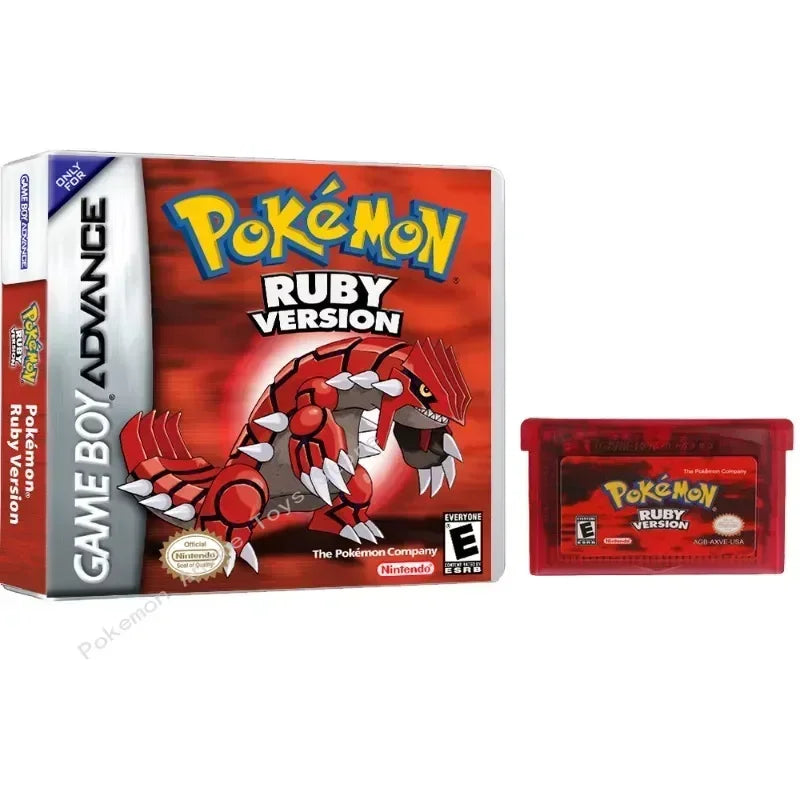 Pokemon GBA Game Cartridge Series — Emerald, Ruby, FireRed, LeafGreen, Sapphire (No Manual)