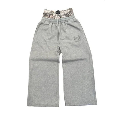 Y2K Retro Embroidered Sweatpants - Unisex Harajuku Goth Wide Leg Baggy Streetwear