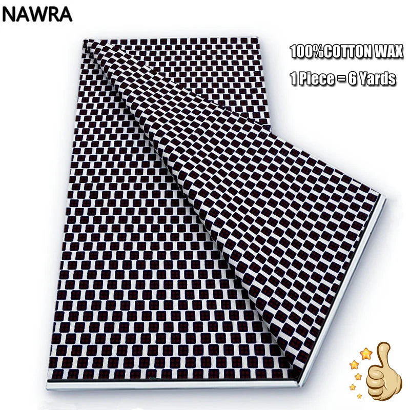 2026 African Real Wax Print Fabric - 100% Cotton Nigerian Ghana Style Pagne for Women