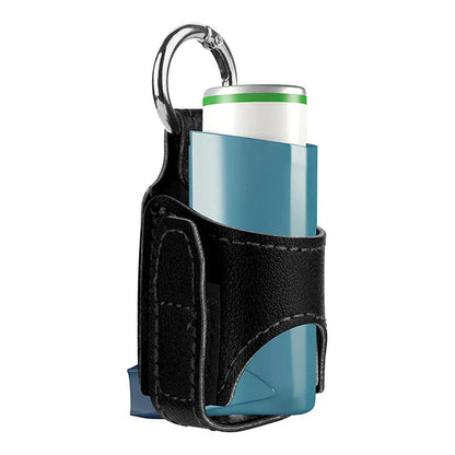 PU Leather Inhaler Case Holder with Metal Buckle - Lightweight & Protective Storage for Travel, Daily Use, School, and Hiking
