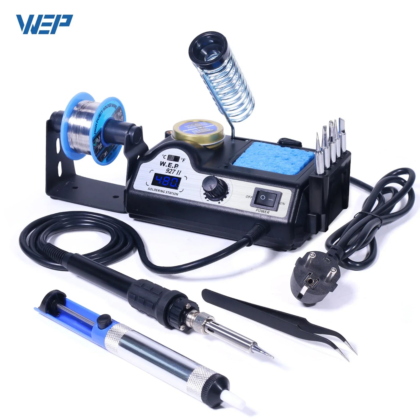 WEP 927-II 2 Helping Hands 60W Electric Soldering Iron Station with Digital Display and Adjustable Temperature Tool