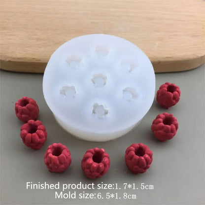 3D Fruit Candle Silicone Mold – Blueberry & Raspberry DIY Chocolate & Baking Craft Mold