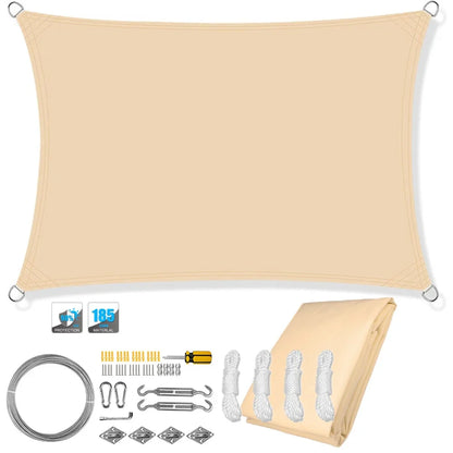 Waterproof Sun Shade Sail Canopy - UV Block Outdoor Patio Garden Backyard Awning Privacy Shelter