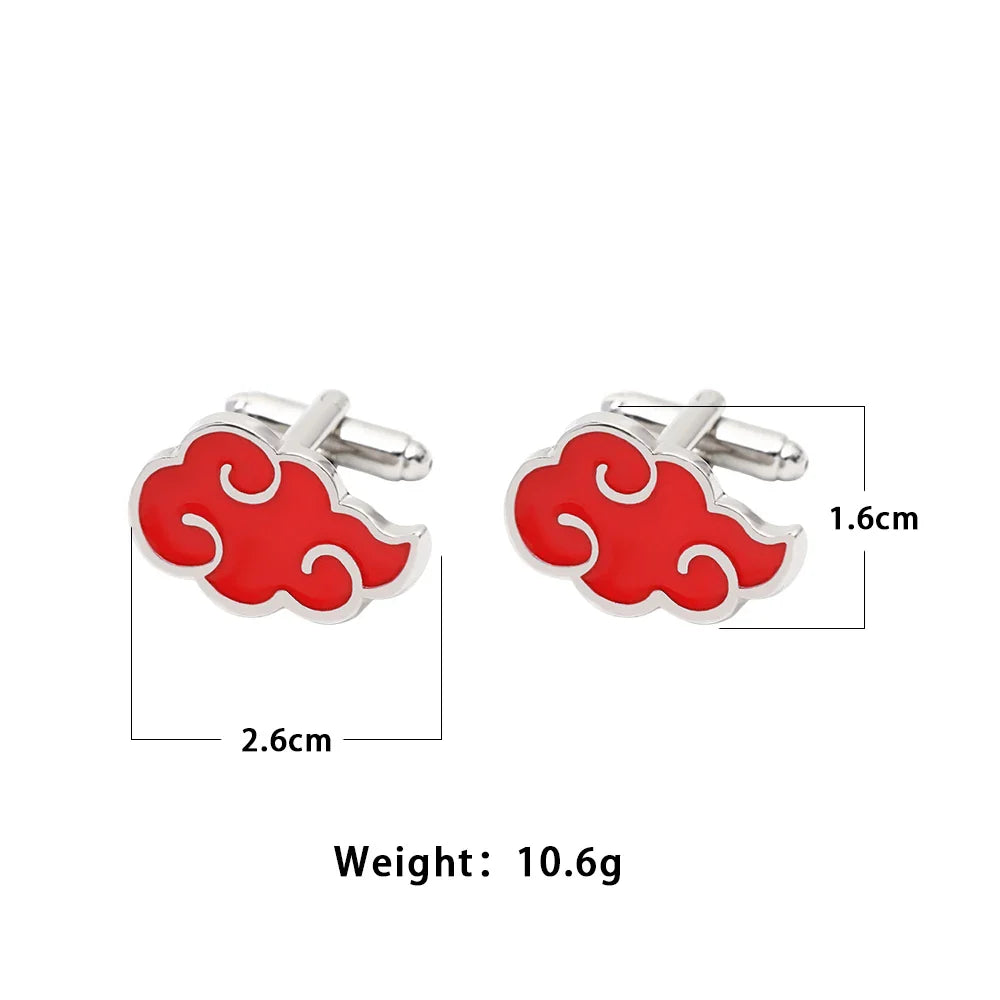 New Cloud Red Cufflinks for Men – Modern Metal Sleeve Buttons, Wholesale Gemelos