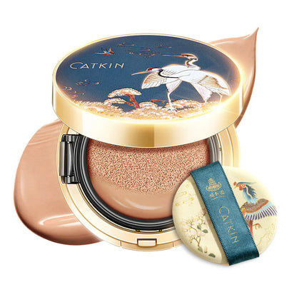 Catkin Phoenix Cushion Foundation – Full Coverage, Sheer Satin Finish, Light Beige with Refill Included