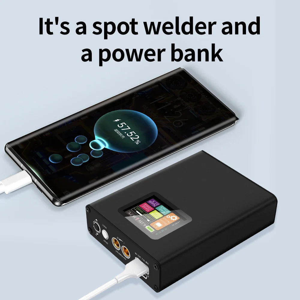 Portable Digital Spot Welder Kit — 18650 Lithium Battery Welder with 30-Speed Adjustable & Color Display