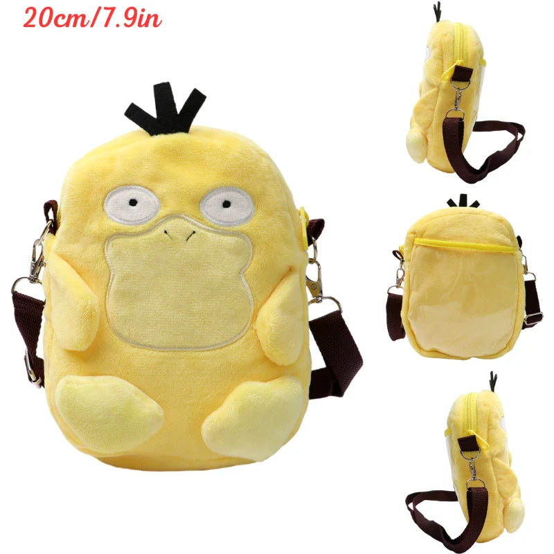 New Pokémon Plush Bag — Pikachu, Mimikyu, Gengar, Lucario, Rowlet, Eevee, Snorlax Soft Stuffed Toy Shoulder Backpack
