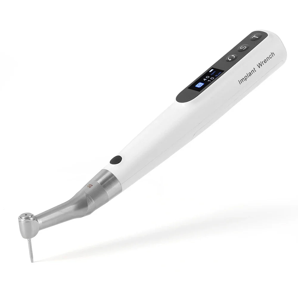 AZDENT Wireless Dental Implant Motor – Electric Torque Driver with 16 Screwdrivers & Contra Angle