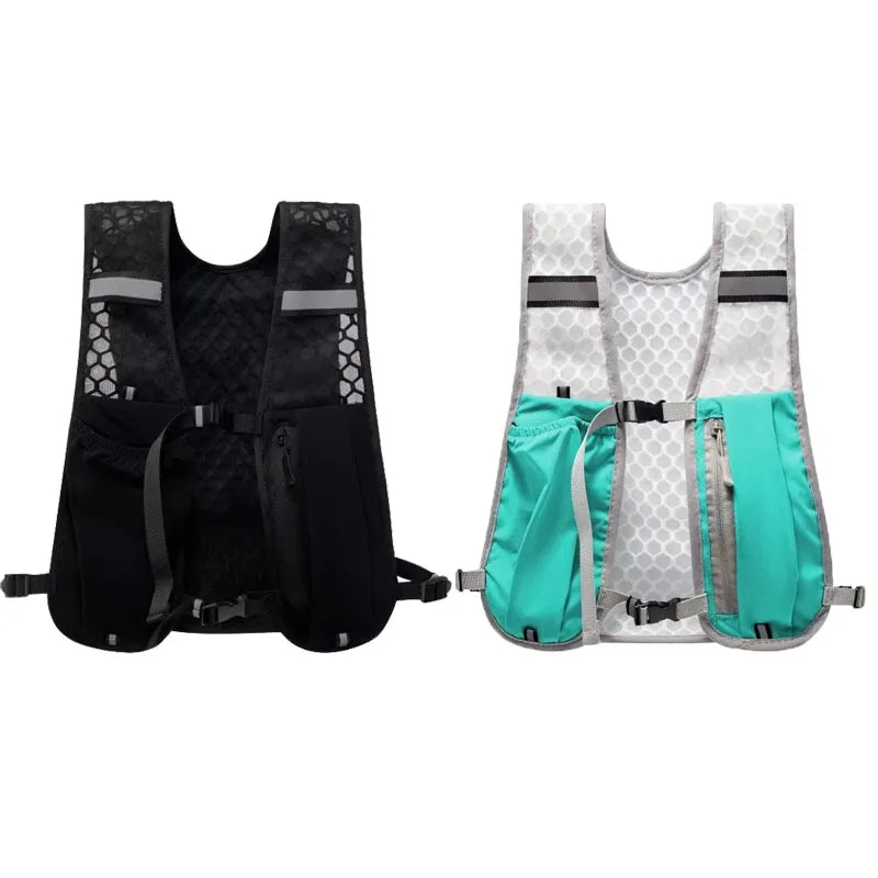 Lightweight Reflective Running & Biking Vest | Hydration Chest Pack with Phone Storage Pocket