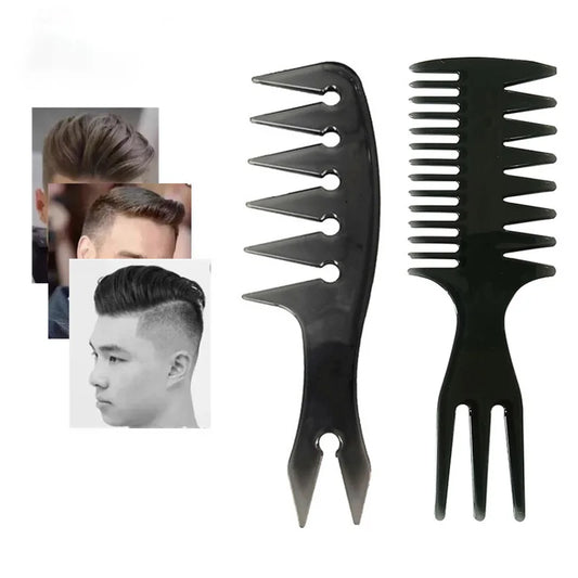 Men's Professional Wide Tooth Hair Comb & Brush – Barber-Grade Hair Styling Tool for Men