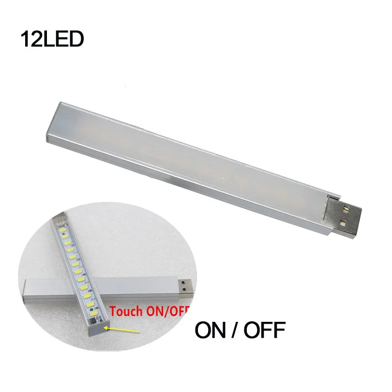 Mini Portable LED USB Light – Touch Sensor Desk Lamp with 3/8/24 LEDs for Reading, PC, Laptop & Power Bank Lighting