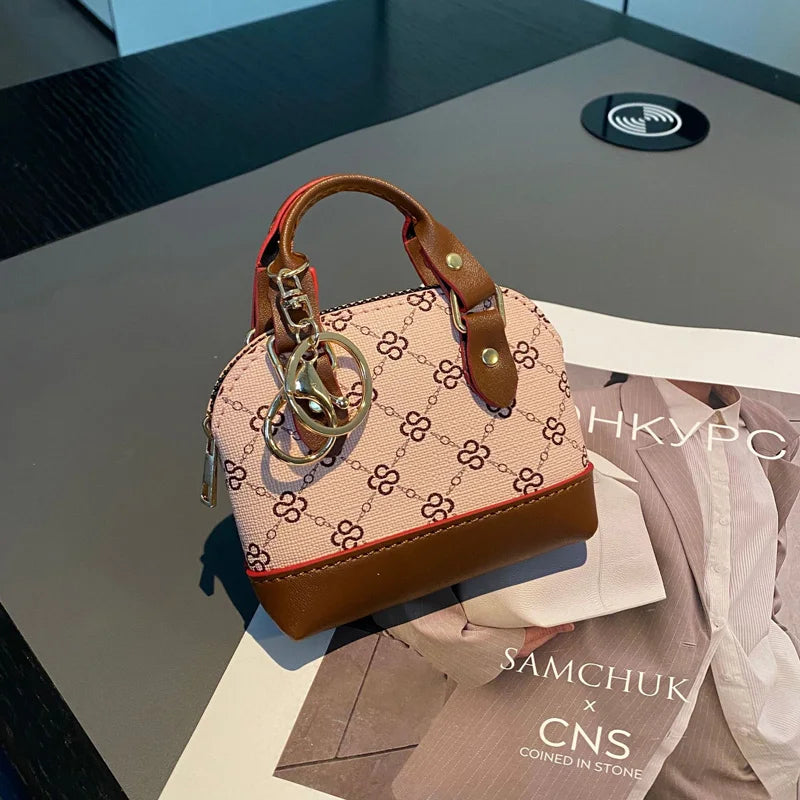 Printed Mini Chain Handbag – Handheld Diagonal Small Bag for AirPods 2/3/4/Pro, Headphones, Coins, and Small Items