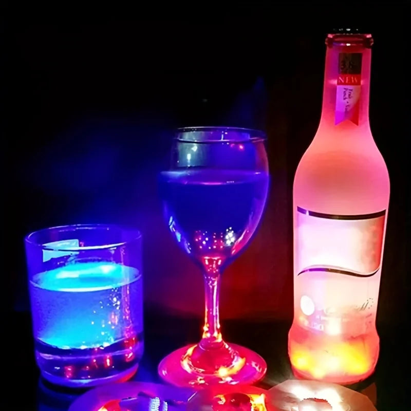 Illuminate Your Ride: 1PCS/2PCS LED Car Cup Drink Holder Logo Light - USB Charging Luminous Coaster for Seat Leon, FR, MK2, MK3, Ibiza, Altea - Car Accessories