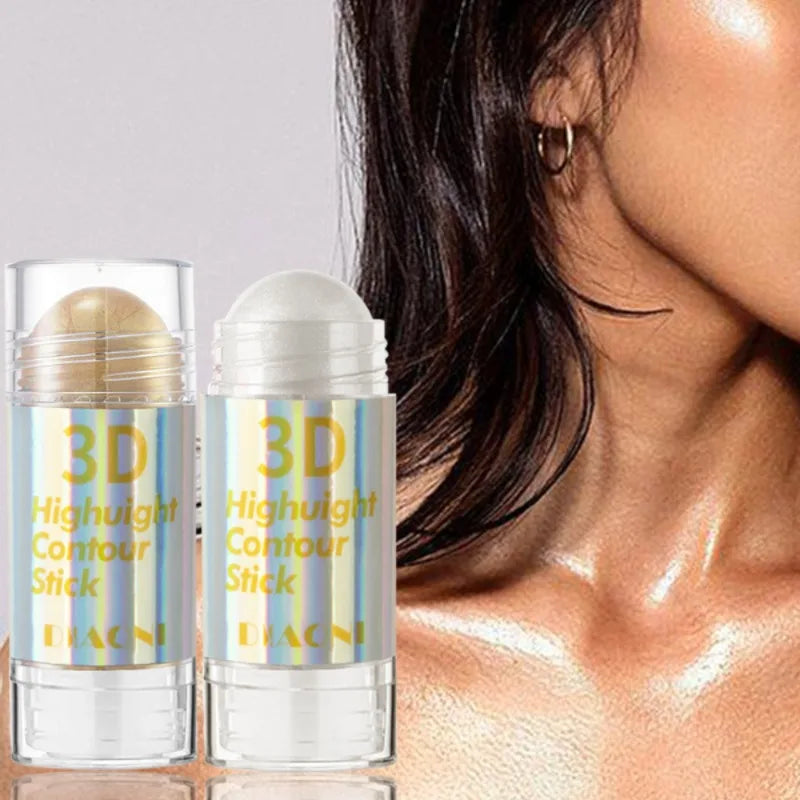6-Color 3D Highlighter Stick – Face Brightening, Contour, Bronzer & Shimmer Concealer Cream