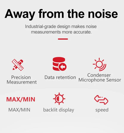 Digital Sound Level Meter — Portable Audio & Noise Decibel Meter 30-130dB