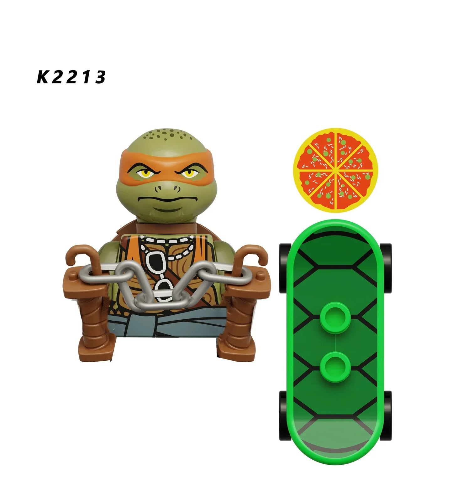 KDL831 Mini Action Figure Building Blocks – Leo, Raph & Don Weapons Movie Bricks MOC DIY Toys for Kids