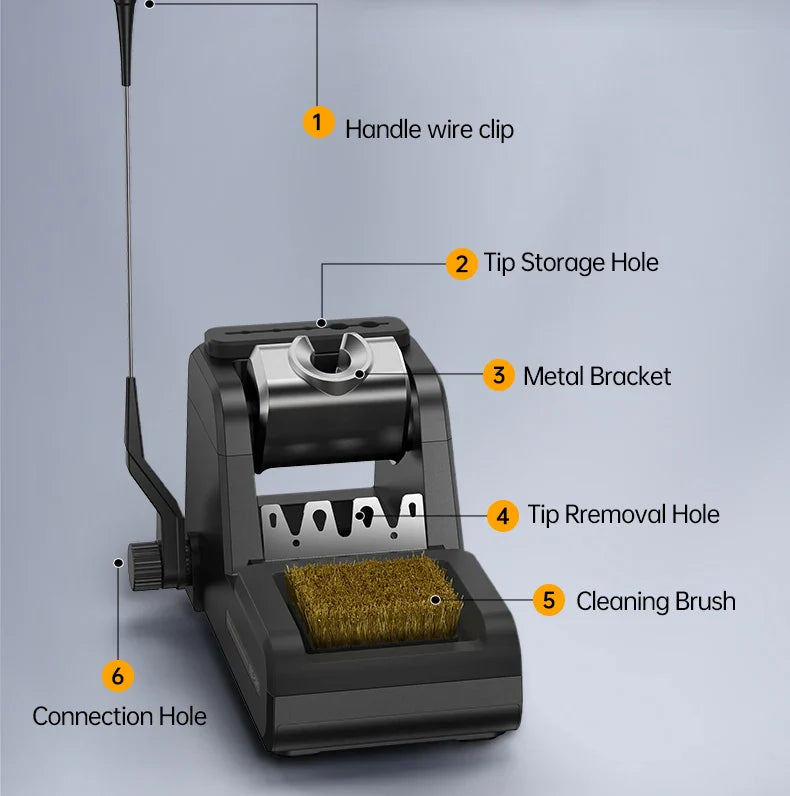 FNIRSI DWS-200 200W Power Soldering Iron Station | C210 C245 Handle for Electronic Welding & Rework