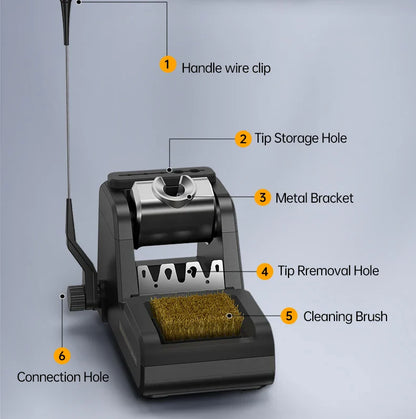 FNIRSI DWS-200 200W Power Soldering Iron Station | C210 C245 Handle for Electronic Welding & Rework