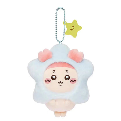 Chiikawa Star Wish Plush Keychain — Cute Usagi Hachiware Flying Squirrel with Star Pendant Stuffed Toy Gift