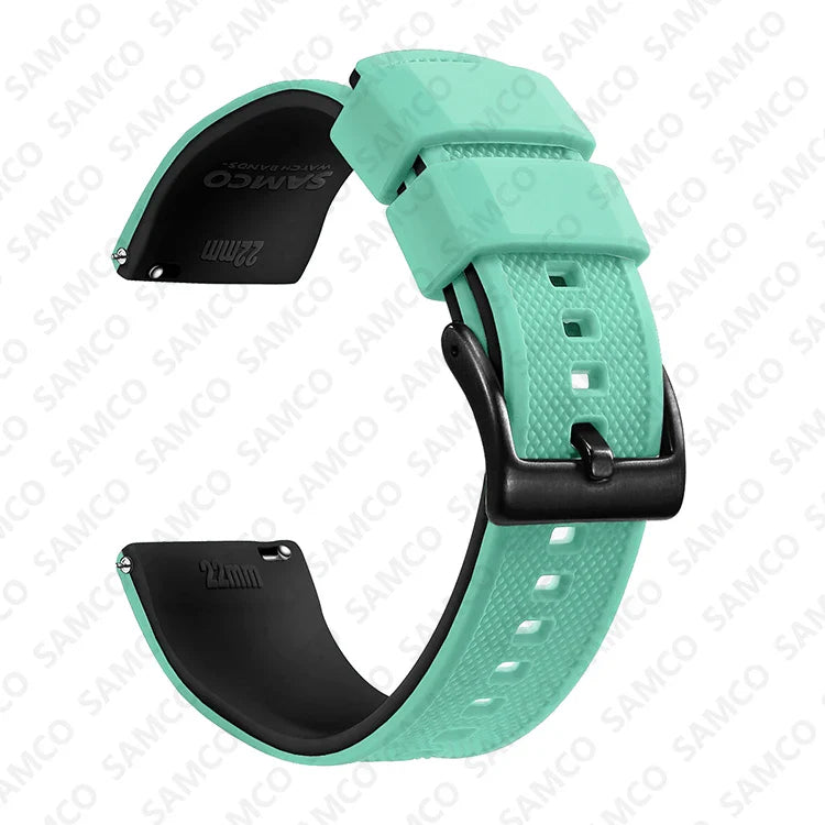 Premium Silicone Watch Band – Quick Release Rubber Strap, 18mm 20mm 22mm Replacement Watchband