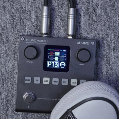 M-VAVE BLACKBOX Multifunctional Guitar/Bass Effect Pedal – 80 Editable Presets, 6 Effects Modules, Built-in Battery