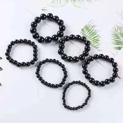 Black Obsidian Natural Stone Bracelet | Fat Relief, Blood Circulation & Anti-Anxiety Jewelry for Men & Women