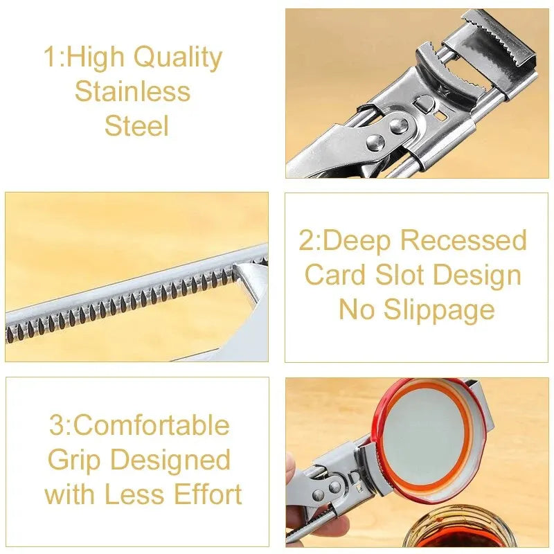 Adjustable Stainless Steel Can Opener | Non-Slip Bottle Opener | New Kitchen Tool