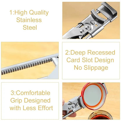Adjustable Stainless Steel Can Opener | Non-Slip Bottle Opener | New Kitchen Tool