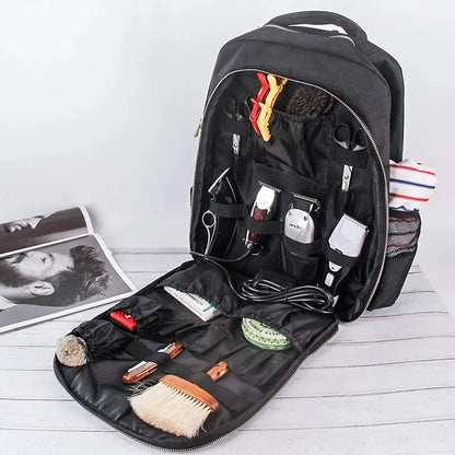 Portable Barber Supplies Backpack: Clippers Organizer for Hairstylist Tools - Large Capacity Travel Bag for Salon Storage