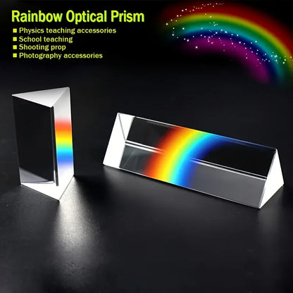 Educational Glass Prism – Spectral Reflection Science Teaching & Photography Tool