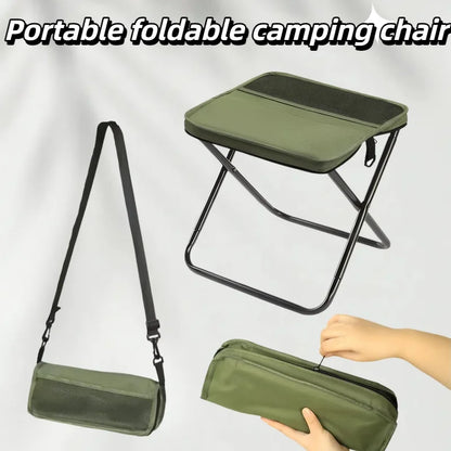 Portable Foldable Backpack Stool — Lightweight Compact Camping Chair for Hiking, Fishing, Picnic & Outdoor Travel