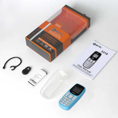 MKTEL 3310 Mini Feature Phone – Dual SIM, Dual Standby with MP3/MP4, FM Radio, Bluetooth & GPRS