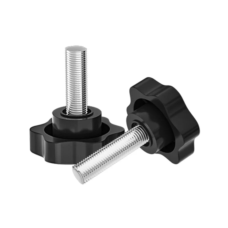 Plum-Handle Six-Star Bakelite Star Knob Screw — Manual Tightening Plastic Plum Handle M5/M6/M8, 8–70mm