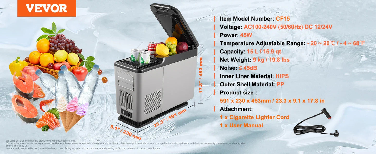 SucceBuy Portable Car Refrigerator — 8L–75L Single & Dual Zone Fridge with Bluetooth Temperature Control for Camping & RV