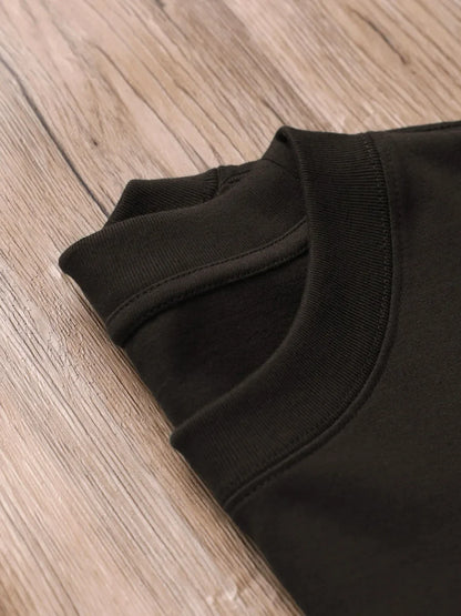 Heavy Cotton Oversized Men’s T-Shirt – 320g Solid Color Drop Shoulder Short Sleeve