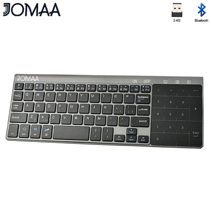Slim 2.4G Wireless Keyboard with Touchpad — USB Numeric Keypad for Android, Windows, Desktop, Laptop & TV Box