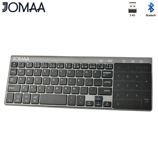 Slim 2.4G Wireless Keyboard with Touchpad — USB Numeric Keypad for Android, Windows, Desktop, Laptop & TV Box