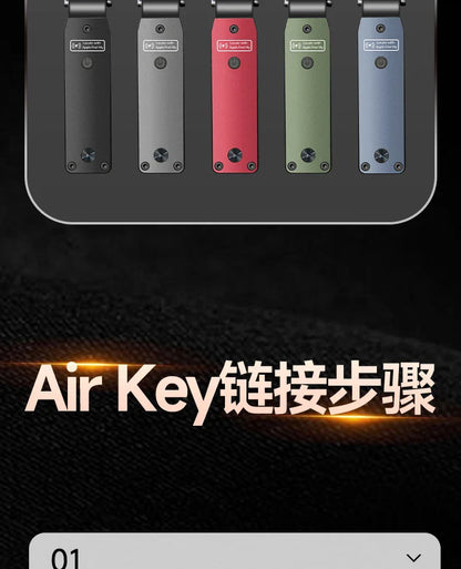Key Organizer with Apple Find My — Built-In AirTag Holder, Holds 2–6 Keys, Car Keychain GPS Tracker (iOS Only)