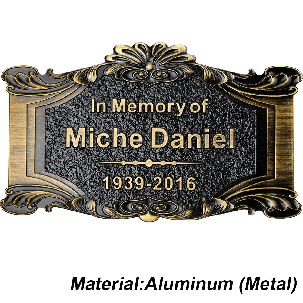 Personalized Memorial Plaque – Custom Engraved Grave Marker for Loved Ones or Pets (Dog & Cat), Remembrance Plaques