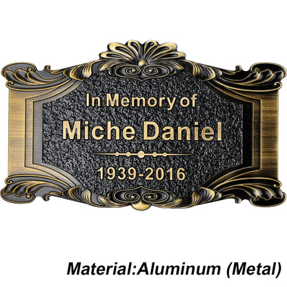 Personalized Memorial Plaque – Custom Engraved Grave Marker for Loved Ones or Pets (Dog & Cat), Remembrance Plaques