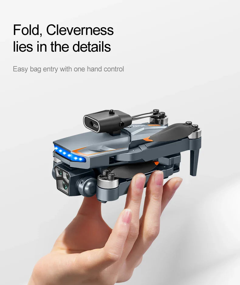 P18 RC Drone with Dual 8K Cameras – Obstacle Avoidance Professional Quadcopter with Electronic Control, Kids Gift Toy