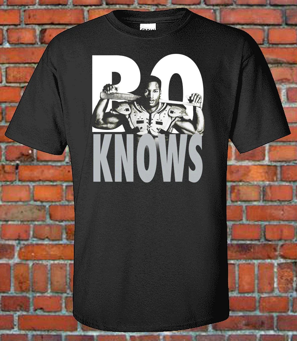 Bo Jackson “Bo Knows Raiders” Graphic T-Shirt – Men’s Casual Short Sleeve Printed Tee, Comfortable Streetwear Athletic Style Shirt