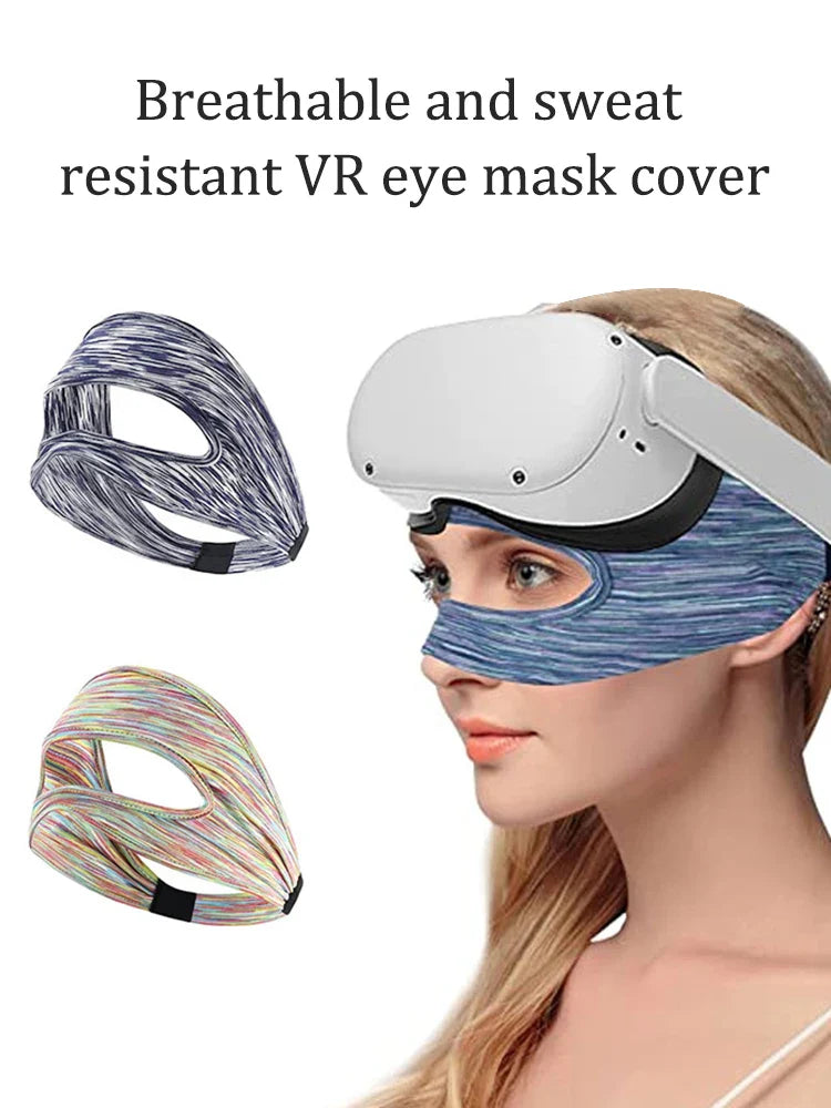 VR Eye Mask Cover | Breathable, Sweat-Absorbing, Anti-Slip Virtual Reality Headwear Accessory