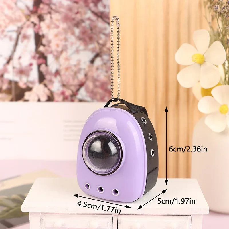 Labubu Doll Accessories Set – Cute Transparent Pet Backpack for 15/17cm Labubu Dolls