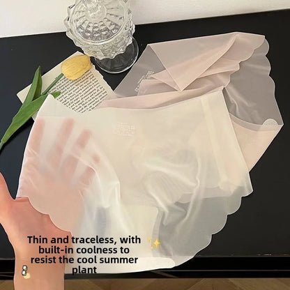 6-Pack Women’s Seamless Ice Silk Underwear – 3D Shaping Peach Butt Invisible No-Show Panties for Yoga & Daily Wear