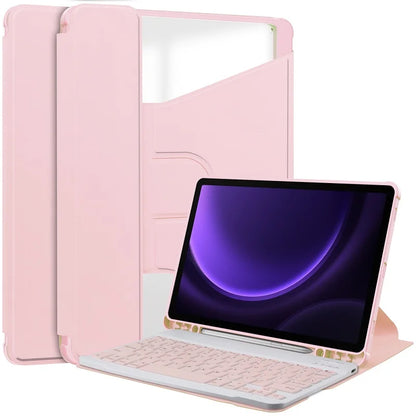 Smart Cover for Lenovo Tab M11 TB-330FU/331FC & Xiaoxin Pad 2024 11" Case with Wireless Keyboard, Pencil Holder & Stand