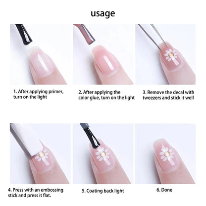 S-Sonnies Angels 3D Nail Art Sticker – 1PCS Adhesive Cartoon Decal for Manicure Design