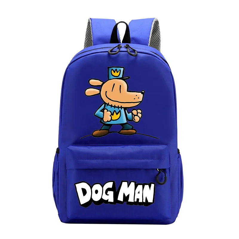 New Dog Man Kids Backpack — Large-Capacity Cartoon Schoolbag for Boys, Children’s School Supplies & Gifts